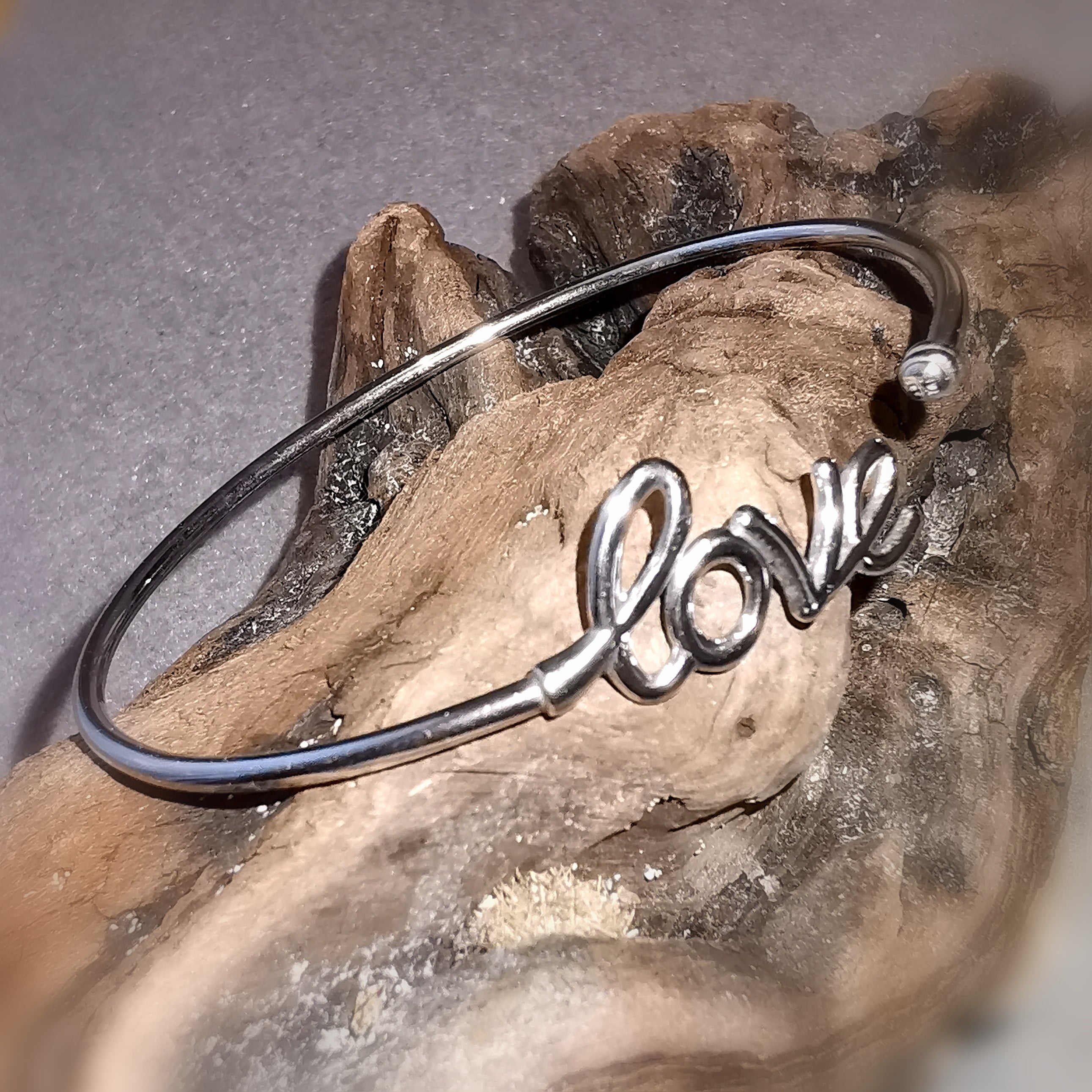 love Liebe Glücksreif Armreif Armband, Sterlingsilber, offen, geweiht