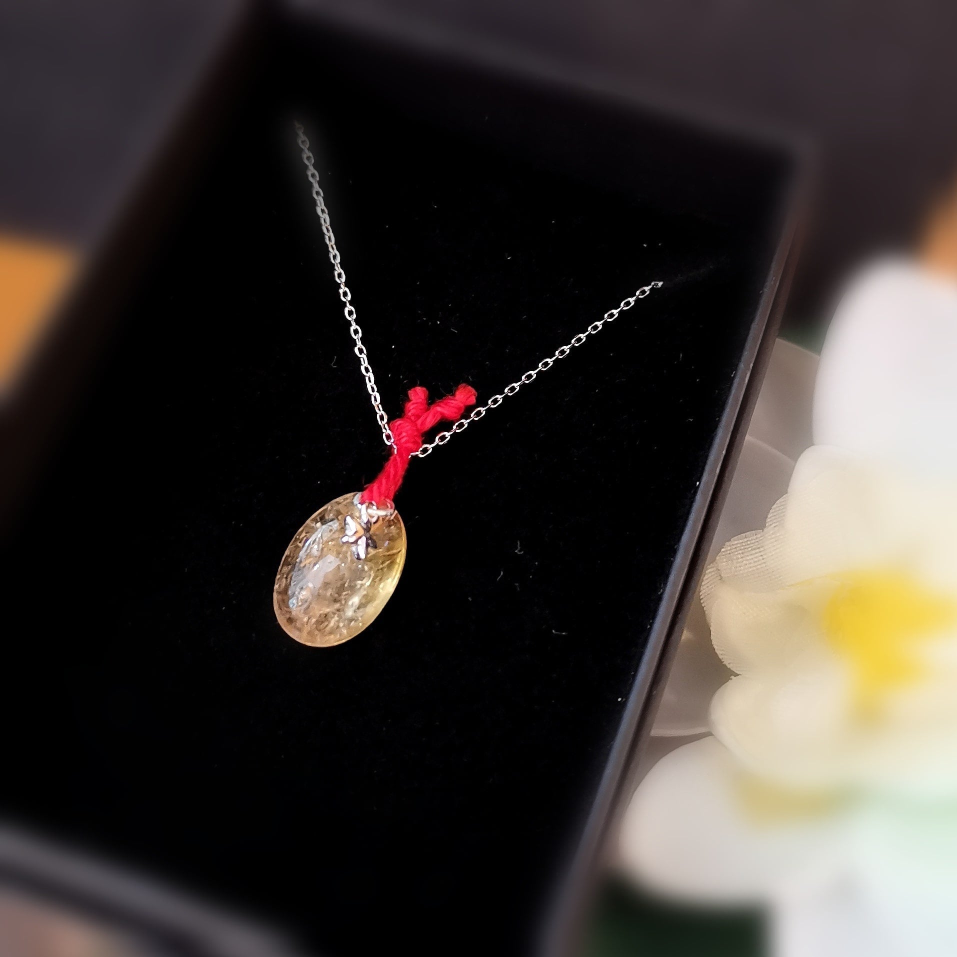 Citrin Edelstein Seestern Karma Kette, lichtvoller Aura Schutz, Heilstein Chakra Krafttier Schmuck, geweiht