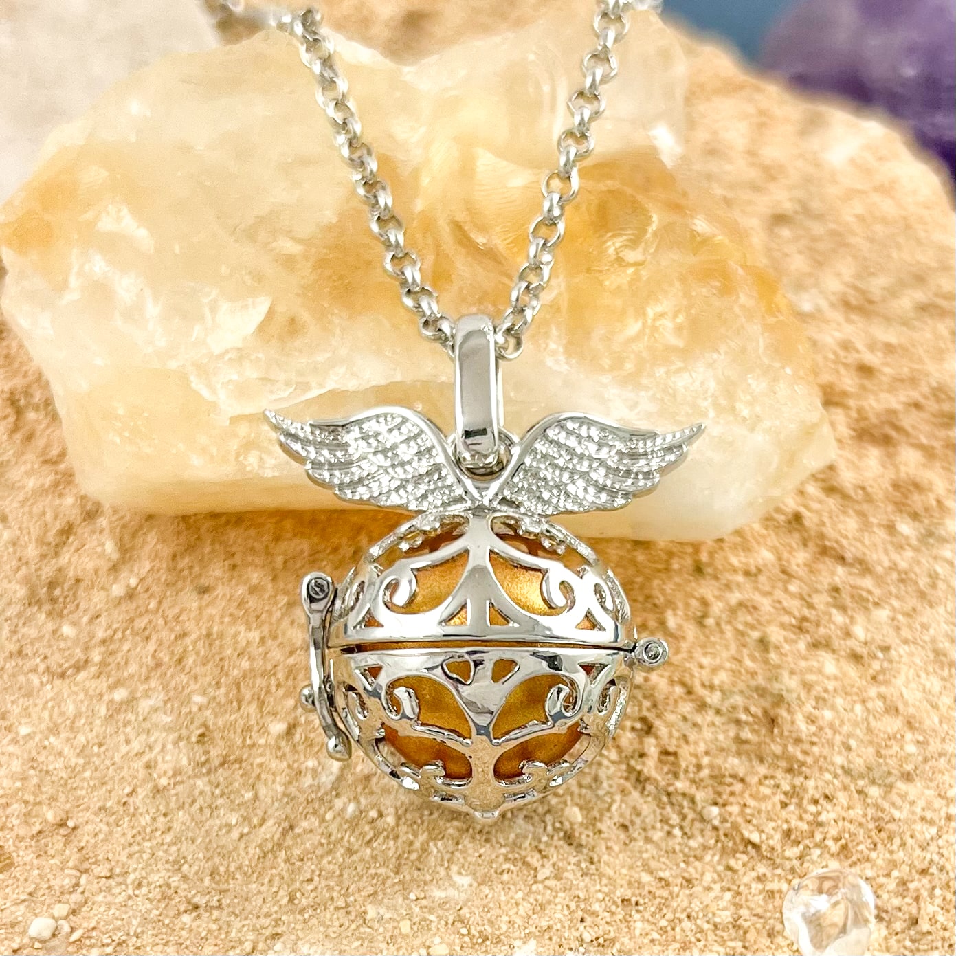 Engelsrufer Flügel Fashion Edelstahl Kette Gold 70 cm - Liebe und Hoffnung
