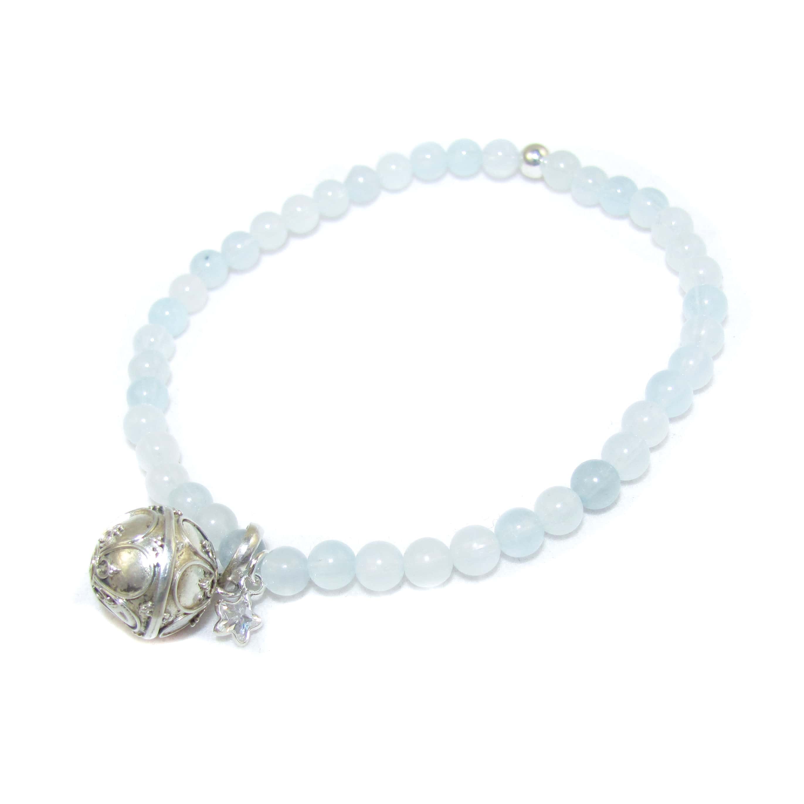 Engelsrufer Seestern Karma Armband, Aquamarin Edelstein, Schutz und Wunder