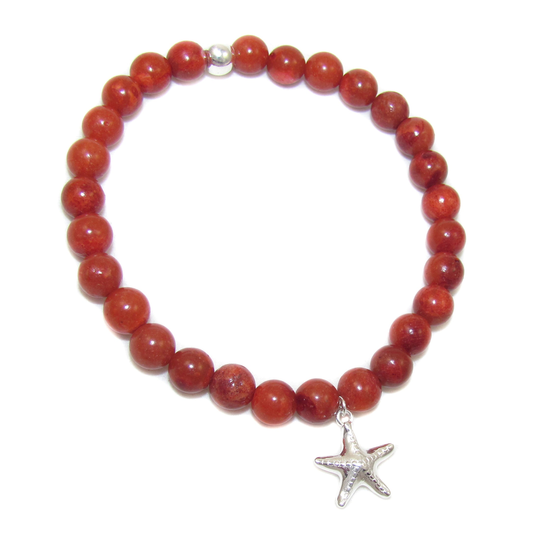 Koralle Seestern Karma Heilstein Edelstein Armband, Wunder willkommen