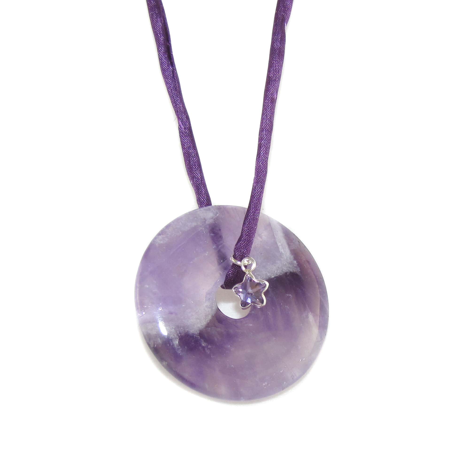 Amethyst Heilstein Edelstein Seestern Karma Kette, geweiht - Wunder willkommen