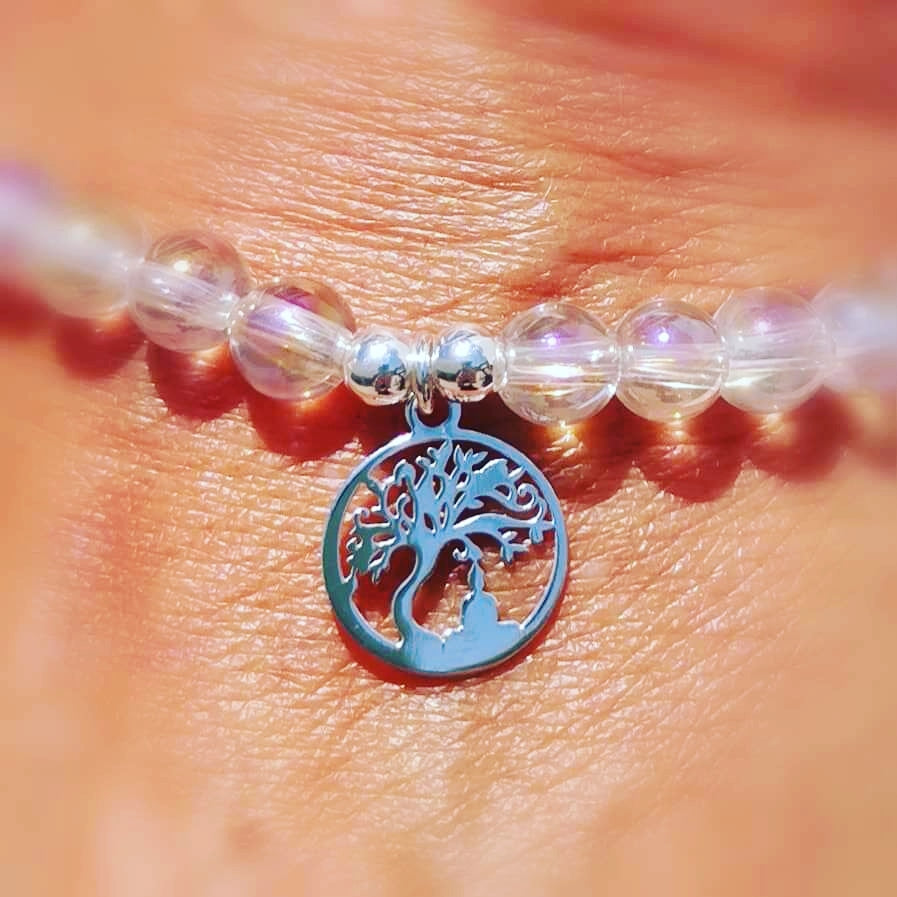 Angel Aura Edelstein Heilstein Buddha Karma Armband, Weisheit & Frieden