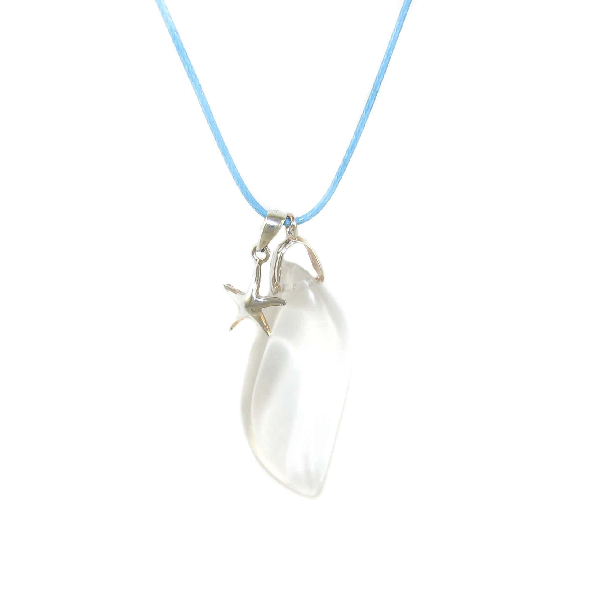 🔹 Rock crystal gemstone healing stone starfish karma necklace – hope & light ✨