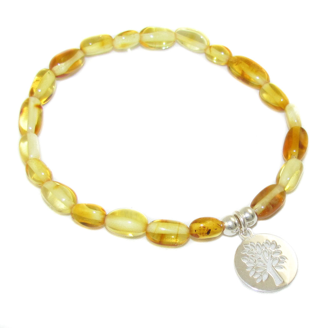 Bernstein Karma Lebensbaum Edelstein Armband, Lebenskraft