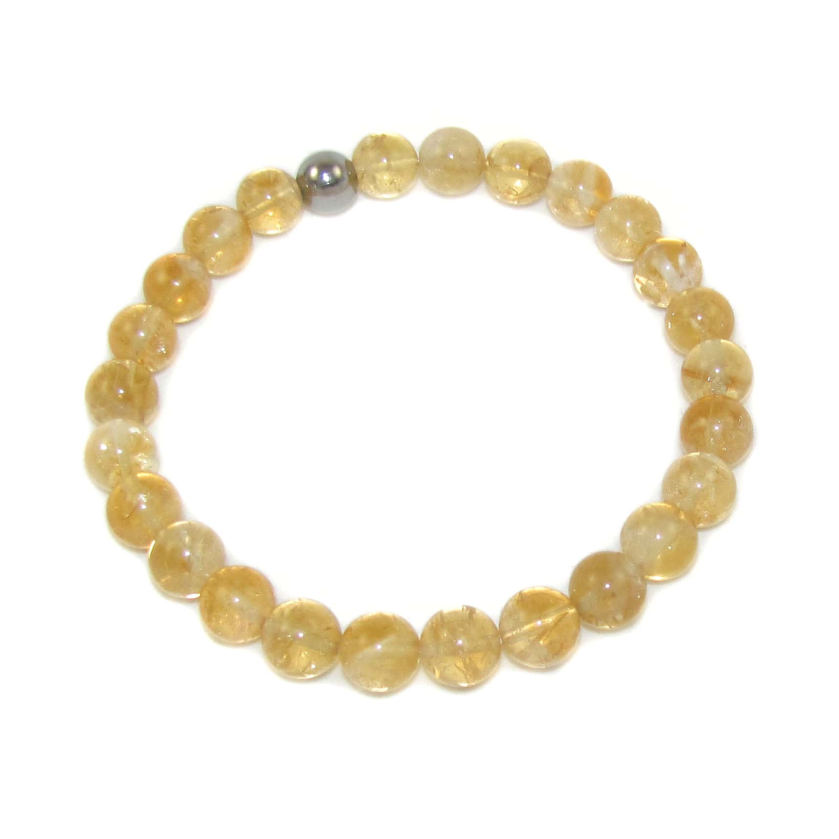 Citrin Karma Glücksbringer Edelstein Heilstein Armband für den Mann - Lebensfreude