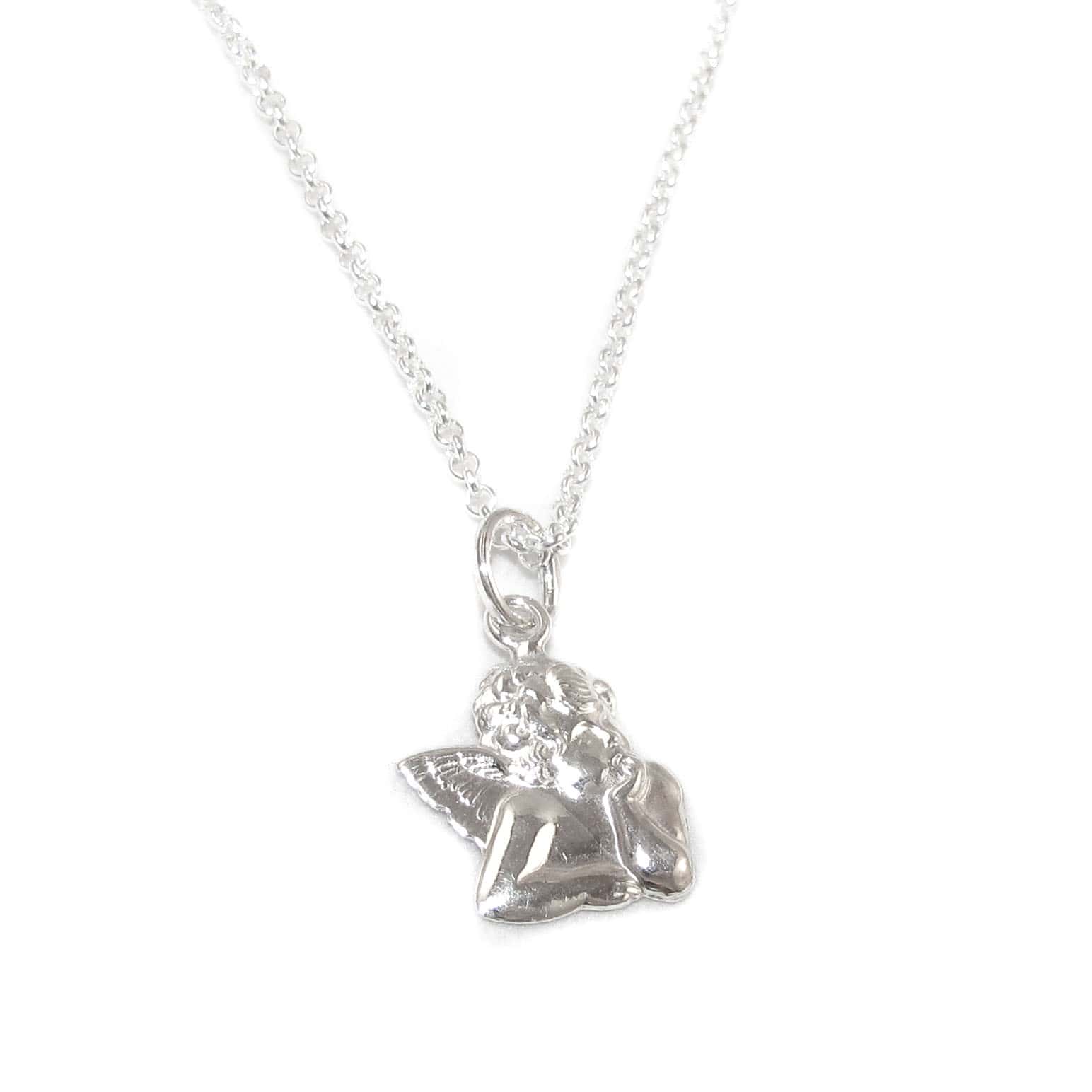 Engel Schutzengel Engelsbüste Schutz Amulett Vintage Karma Kette 40 cm, geweiht - ich bin behütet