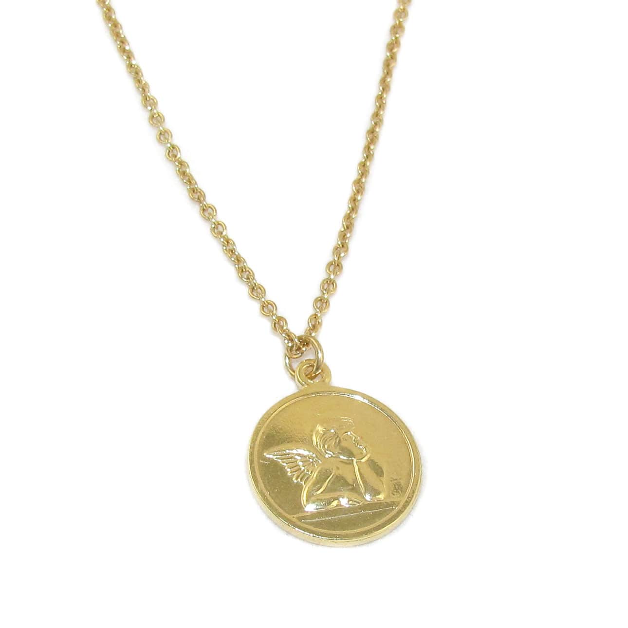 Schutzengel Engel Engelsbüste Karma Kette 50 cm Sterlingsilber vergoldet, geweiht - ich bin im Schutz