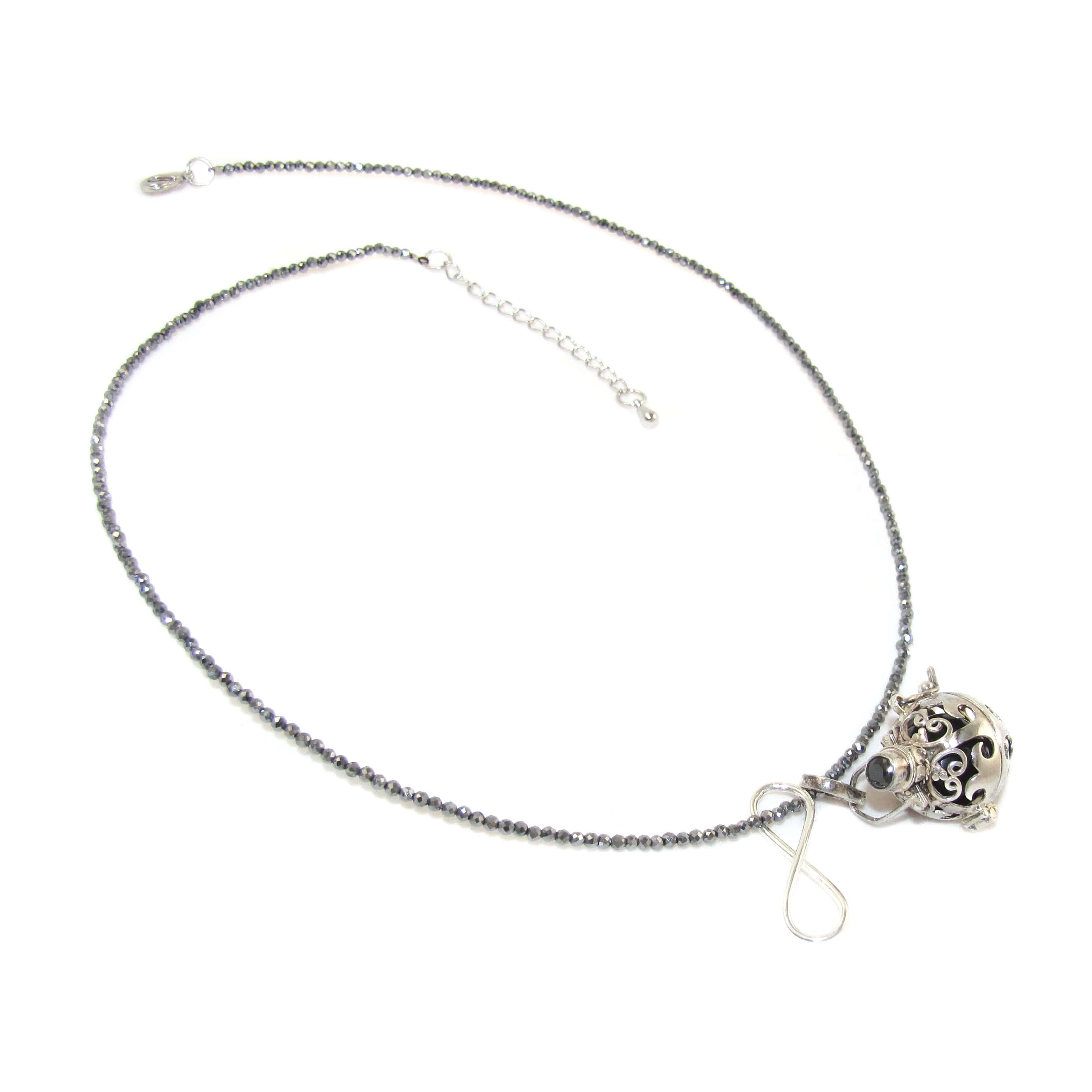 Engelsrufer Infinity Unendlich Hämatit Edelstein Karma Kette geweiht - Liebe und Schutz