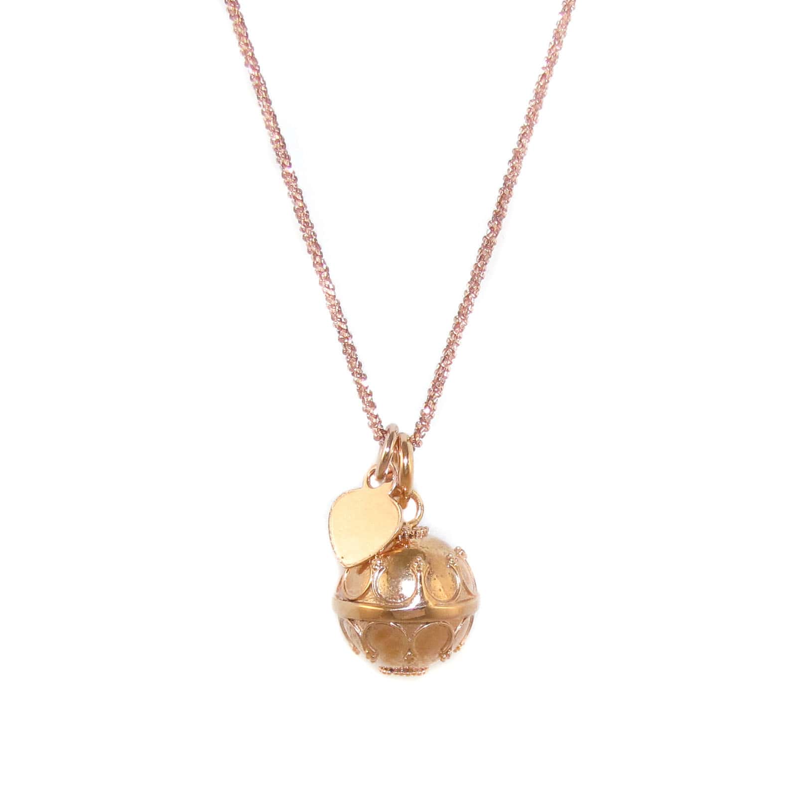 Engelsrufer Rose Rot Gold Karma Kette Set 42 cm, geweiht - innige Liebe