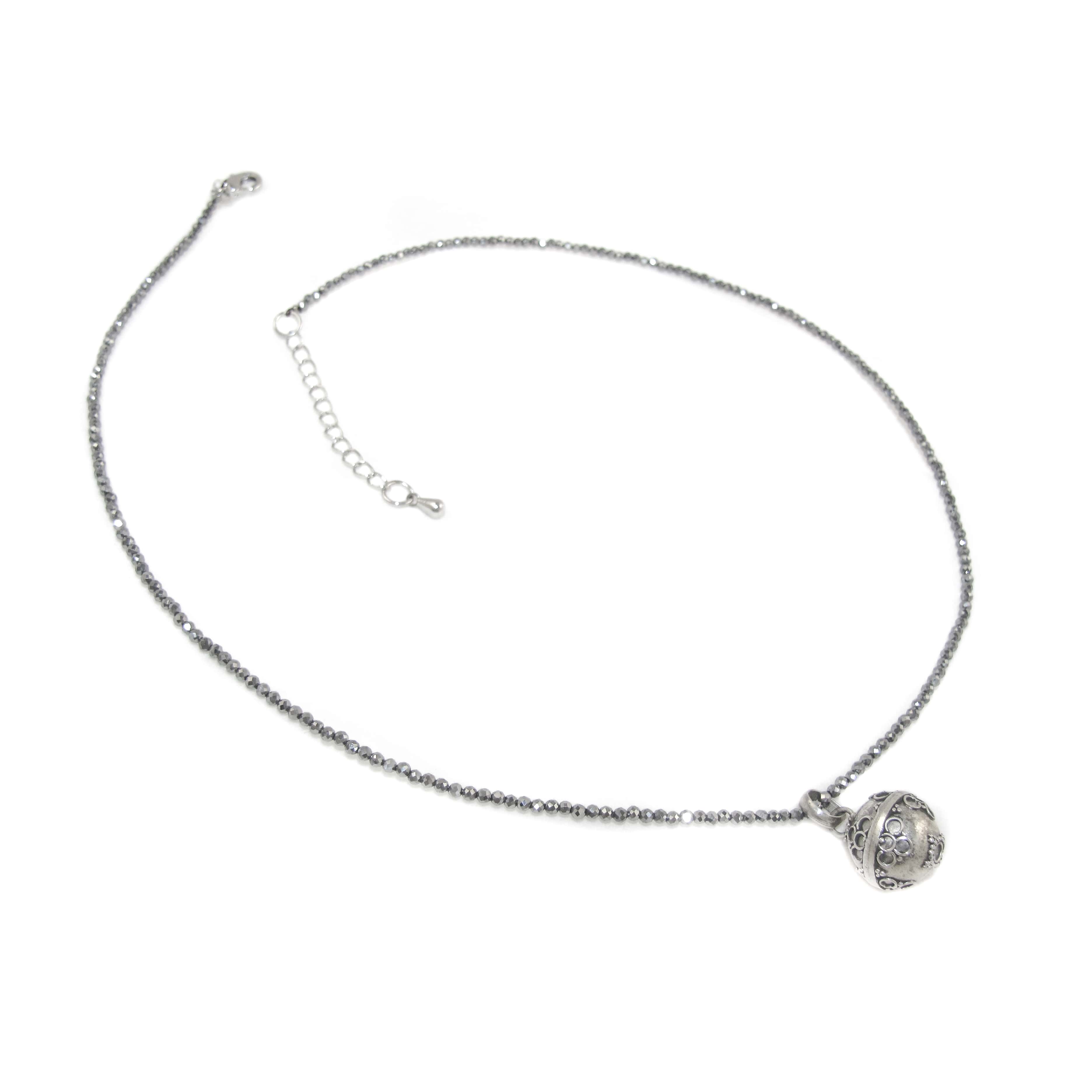 Engelsrufer Hämatit Edelstein Heilstein Karma Kette 2 mm, geweiht - Lebensfreude, im Schutz