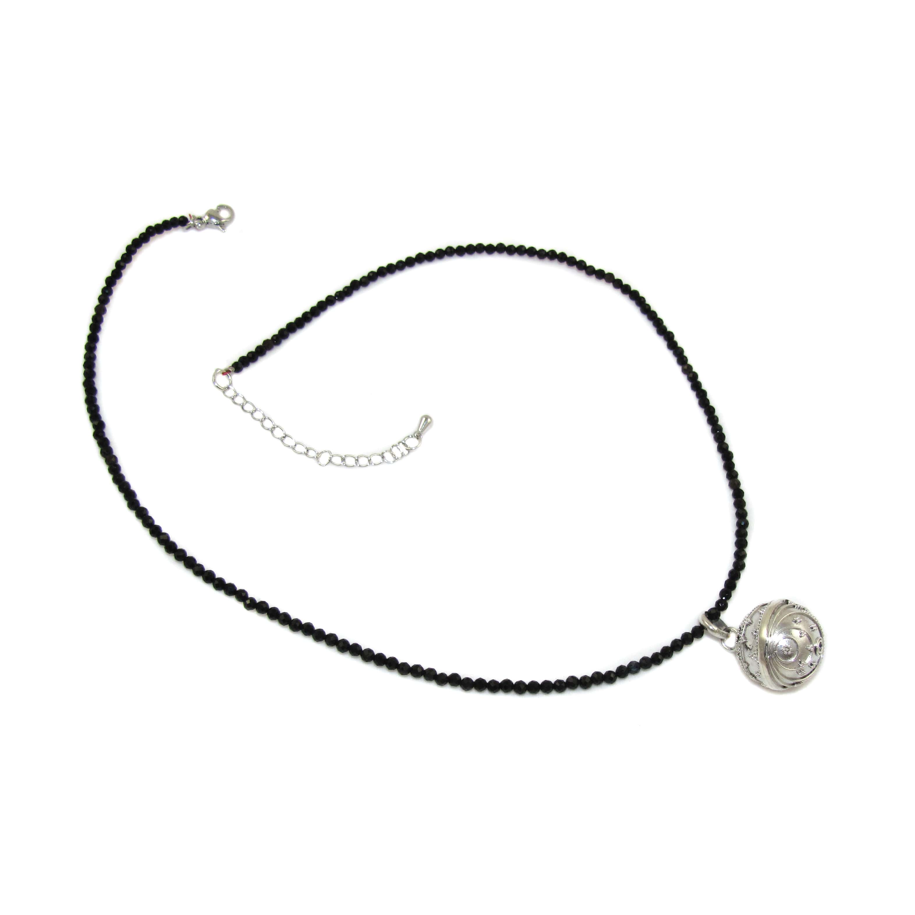 Planeten Engelsrufer Turmalin Karma Edelstein Heilstein Kette, schwarz 2 mm - Schutz und Befreiung