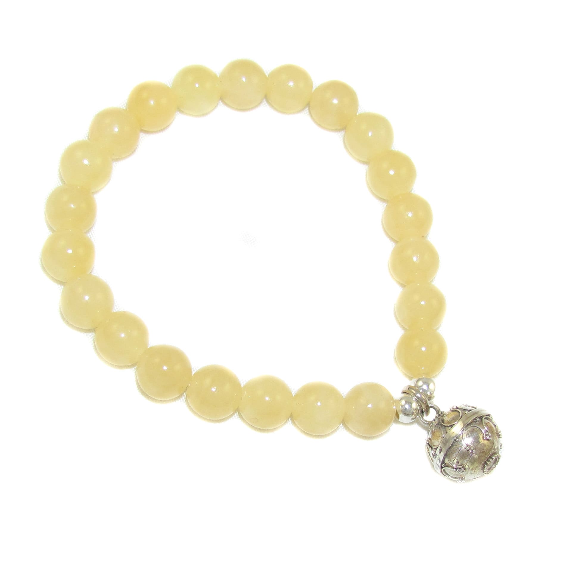 Orangen Calcit Edelstein Engelsrufer Karma Armband, "liebe und lache"