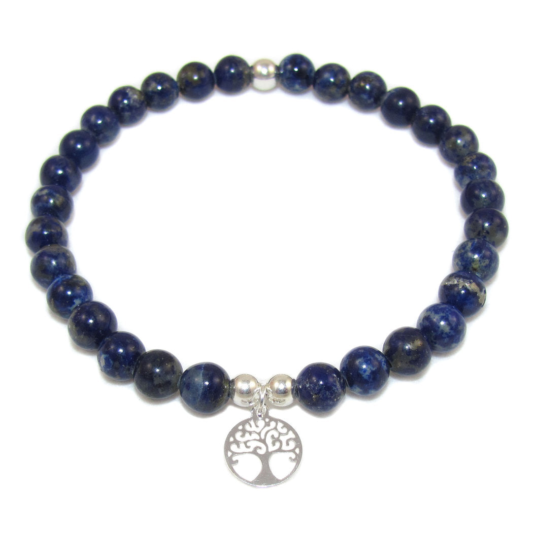 Lapislazuli Karma Armband mit Lebensbaum #Klarheit - samaki originals
