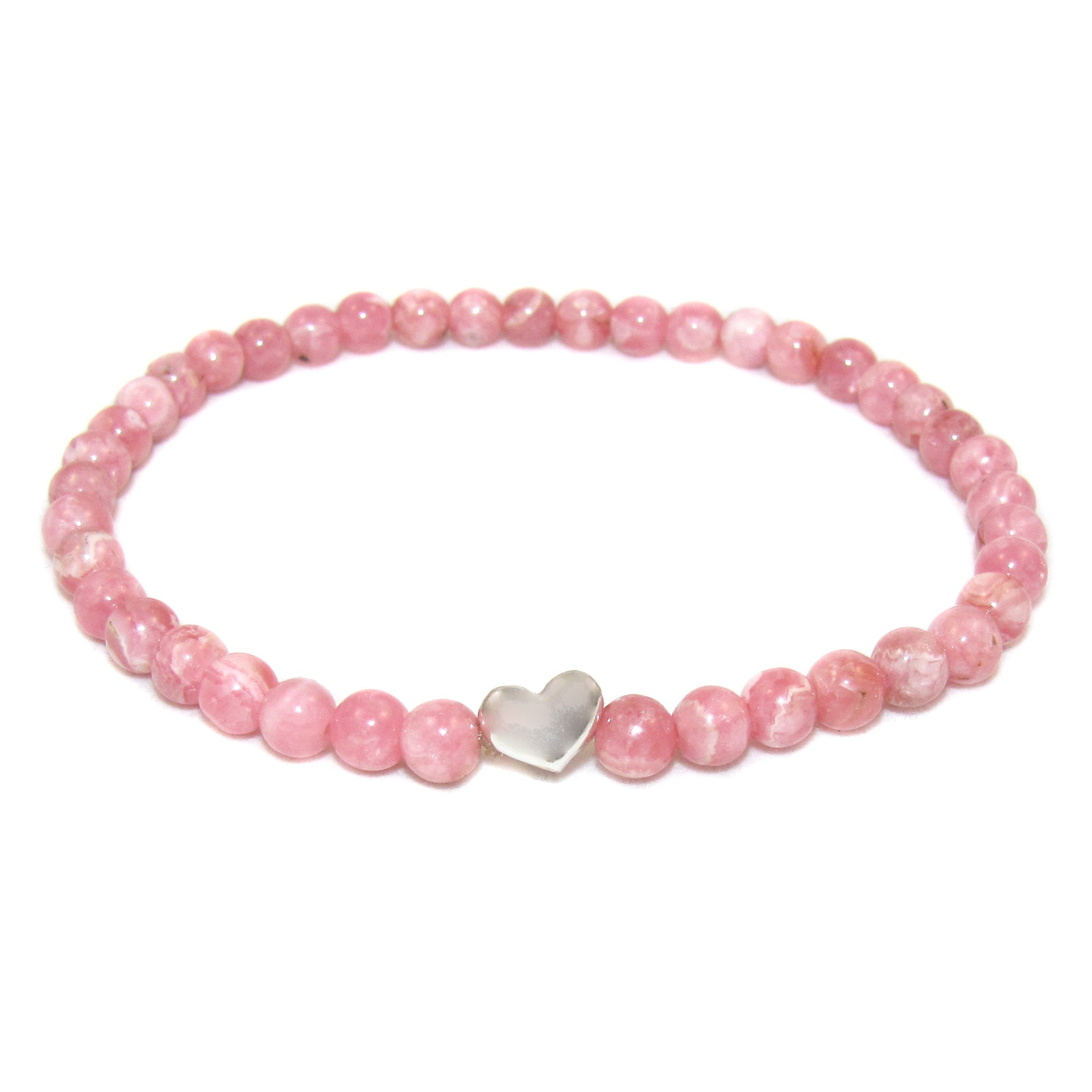 Rhodochrosit Edelstein Heilstein Karma Armband, herzliche Fröhlichkeit