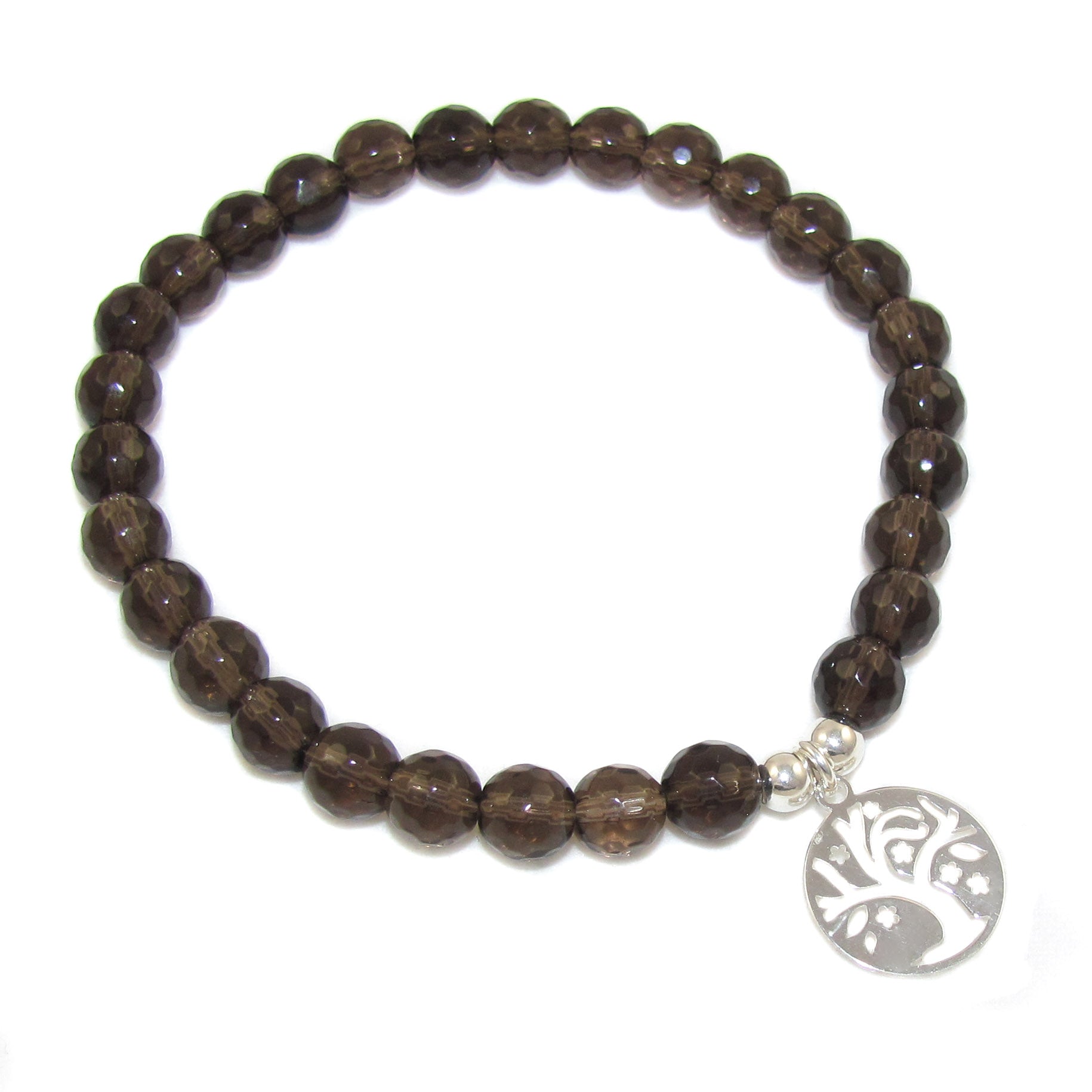 Lebensbaum Rauchquarz Edelstein Karma Armband, Seelenstärkung - samaki originals