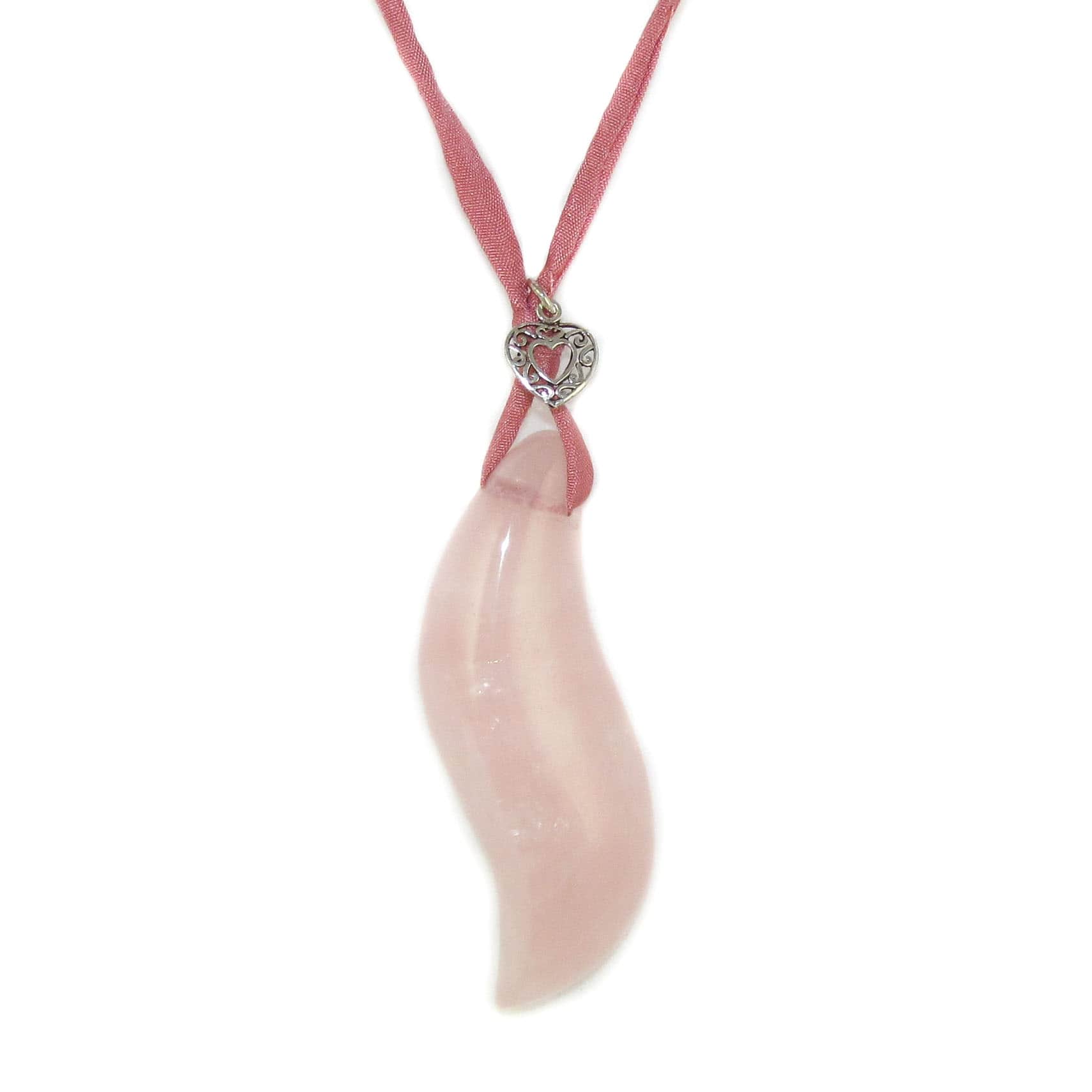 💖 Rosenquarz Herz Edelstein Heilstein Karma Kette – Mit Liebe zum Leben