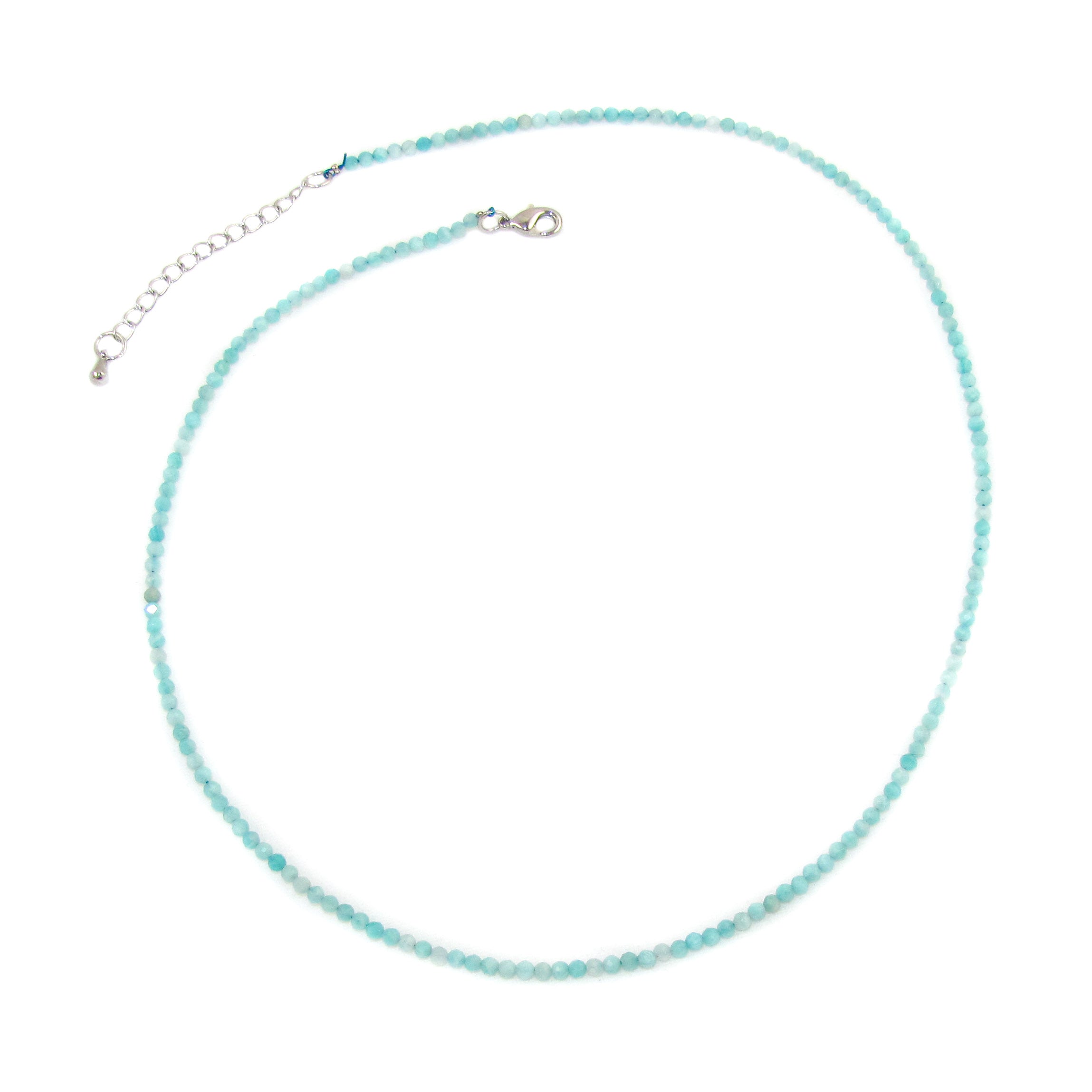 Amazonit Edelstein Heilstein Kette filigran 2 mm - Lebenskraft