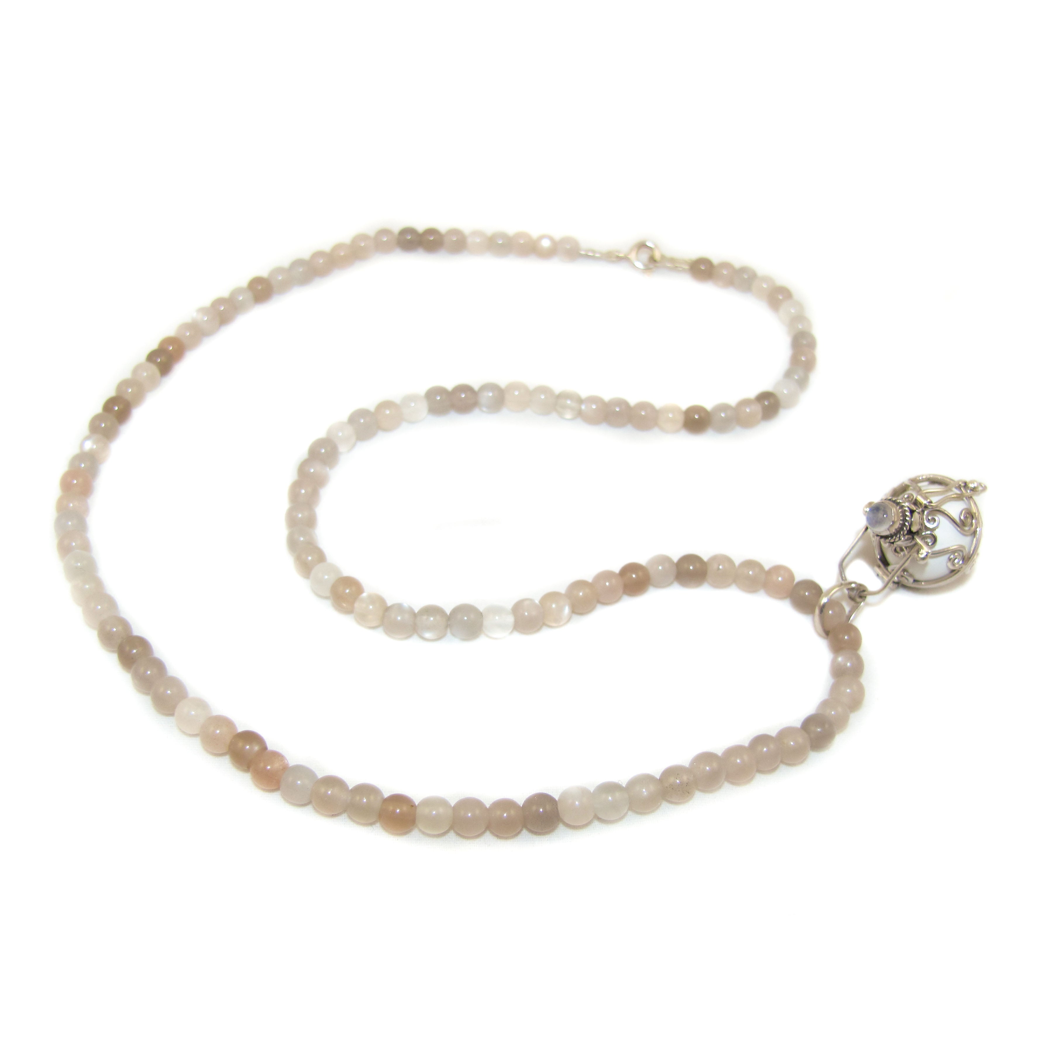 Engelsrufer Mondstein Edelstein Kette Set Weiss 50 cm - Lebenslust