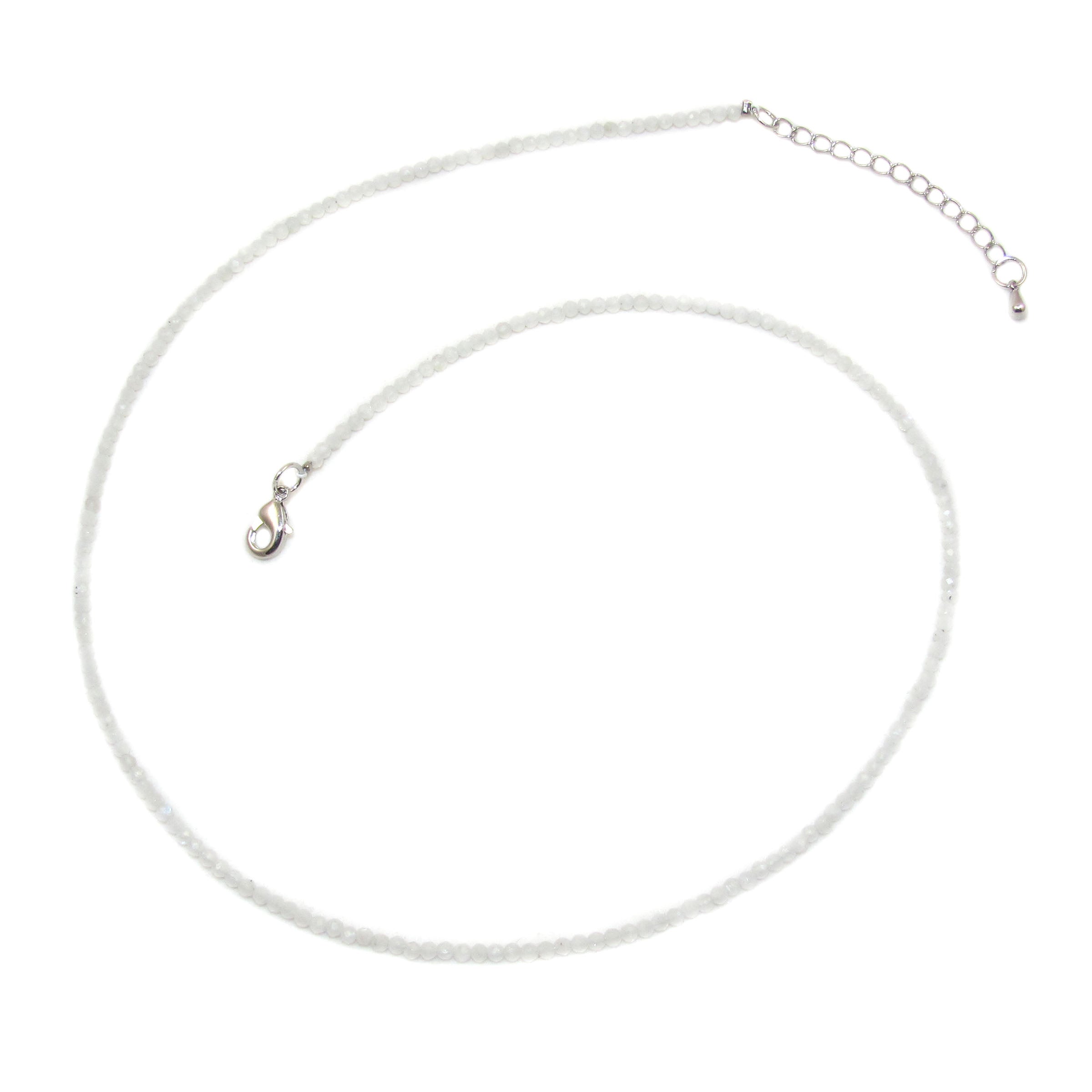 Regenbogen Mondstein Edelstein Heilstein Kette filigran 2 mm- Harmonie und Ausgeglichenheit