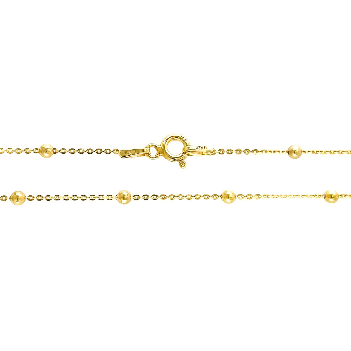 Goldkette, vergoldet, 3 Längen, samaki, Sterlingsilber Goldbad