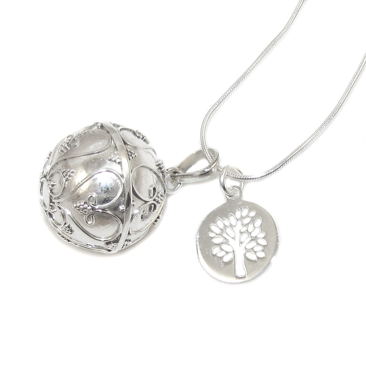 Engelsrufer Lebensbaum Glücksbringer Sterlingsilber Kette, geweiht - Herzenskraft