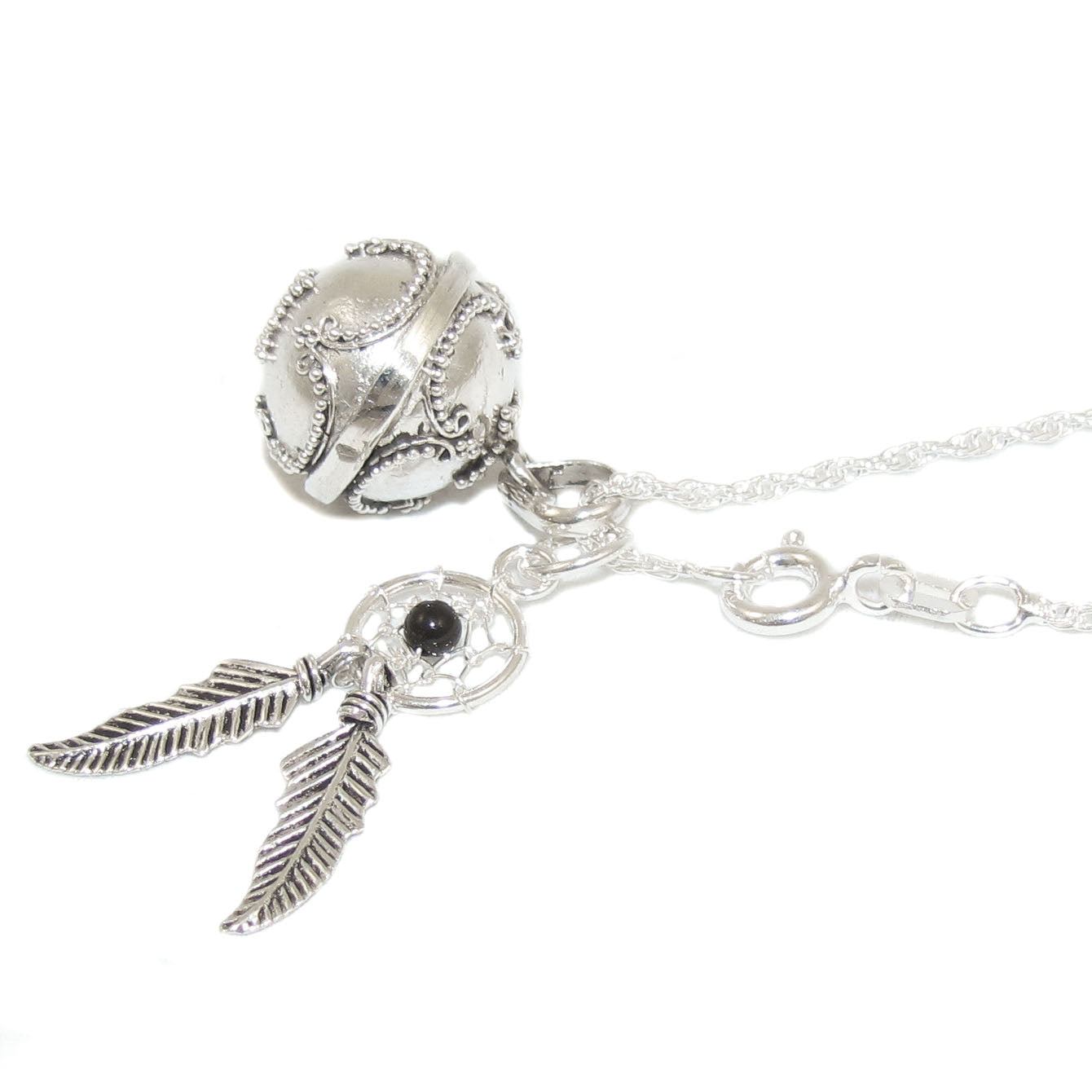 Engelsrufer Traumfänger Kette sweet dreams mit Onyx - Schutz - samaki originals