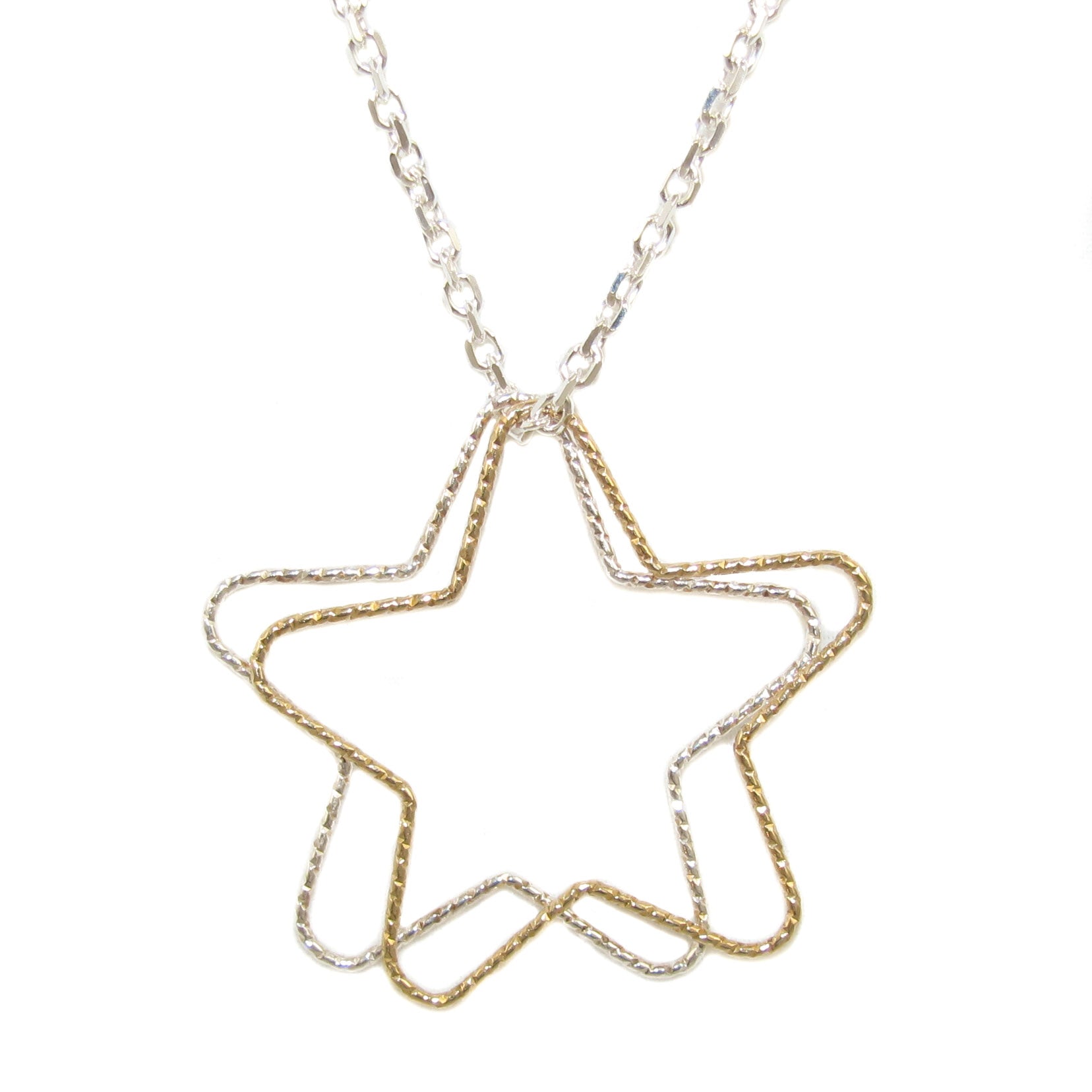 Stern Glücksbringer Kette Sterlingsilber 90 cm
