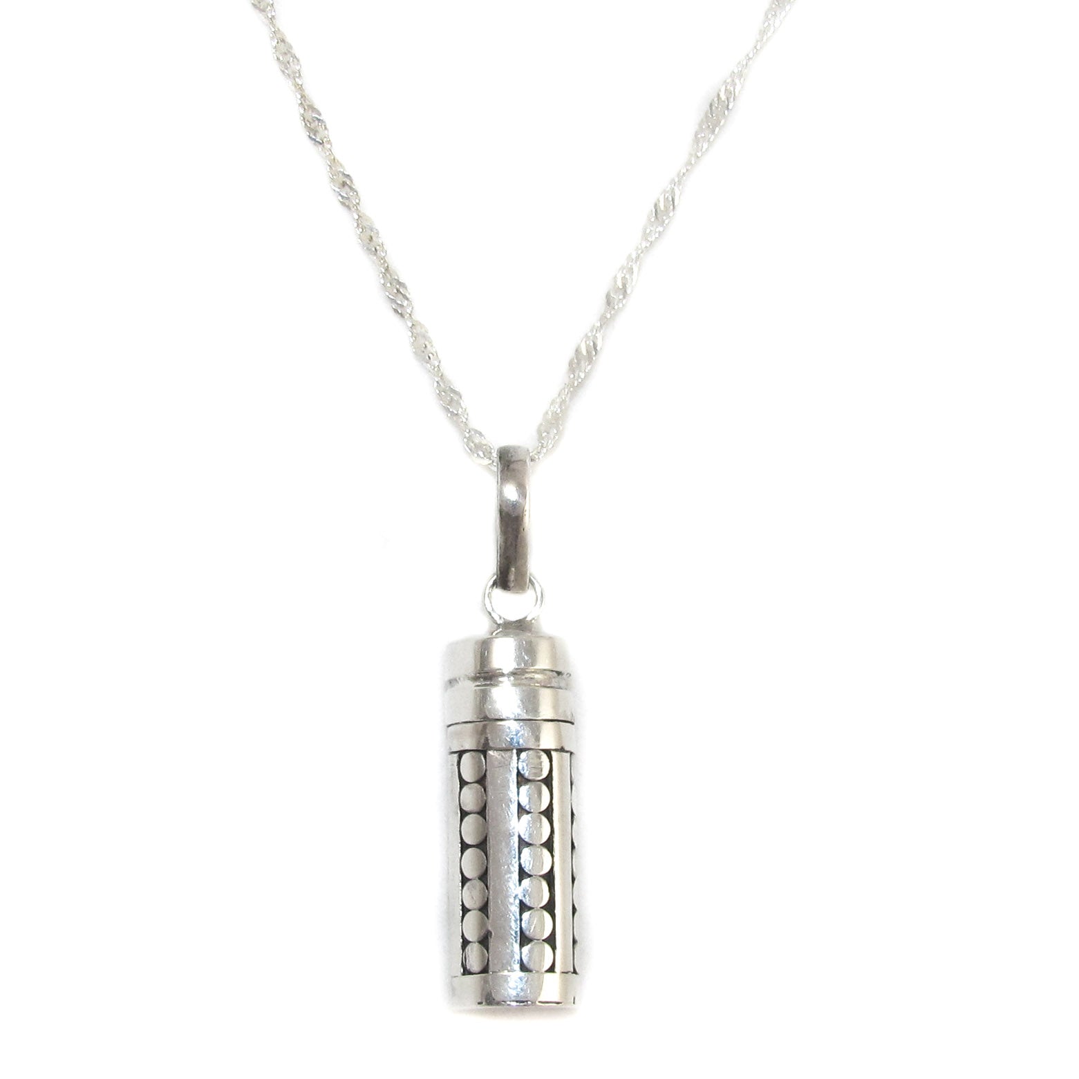 Wunsch Medaillon Glücksbringer Talisman Sterlingsilber Kette 60 cm, Unisex