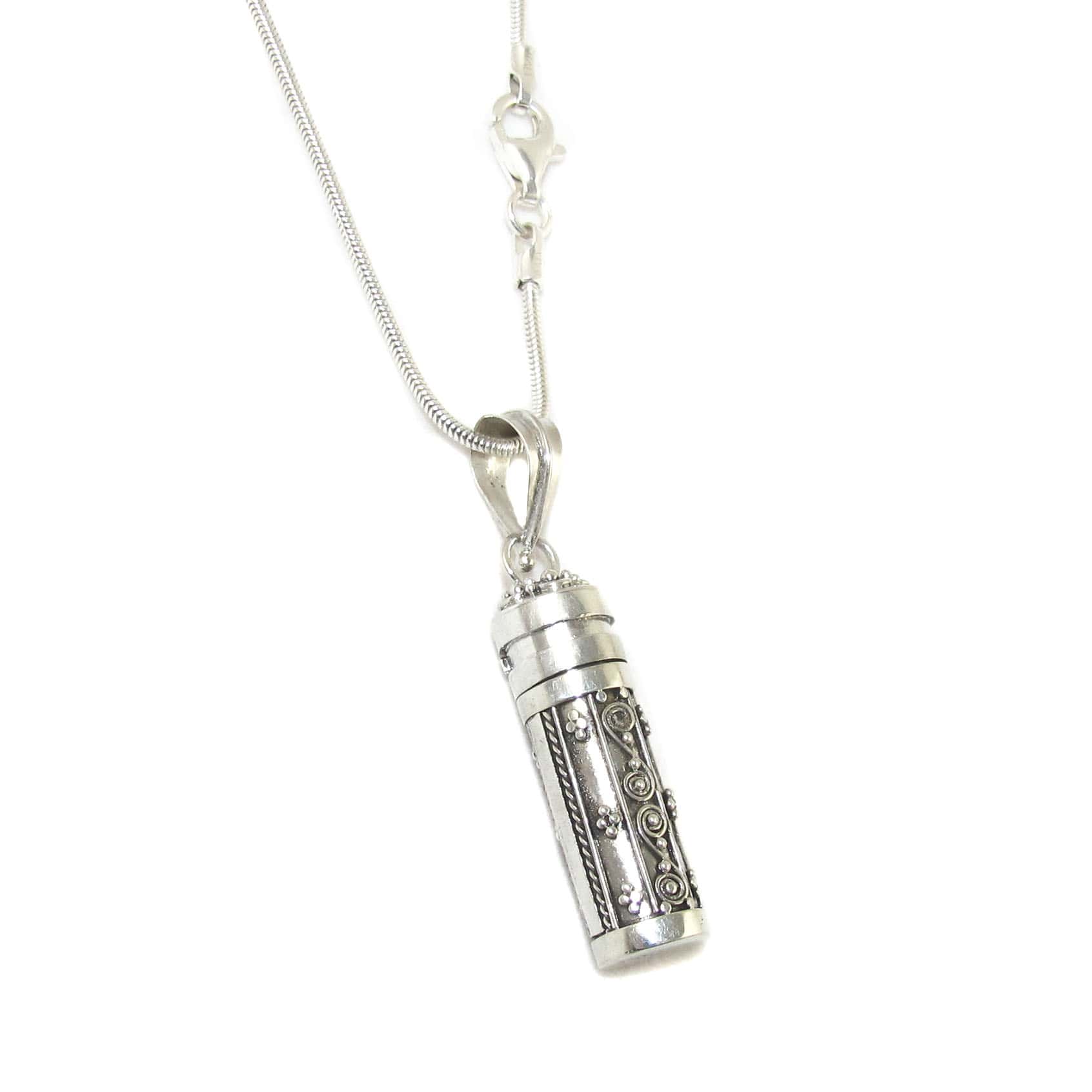 Wunsch Medaillon Glücksbringer Talisman Sterlingsilber Kette 45 cm, Unisex