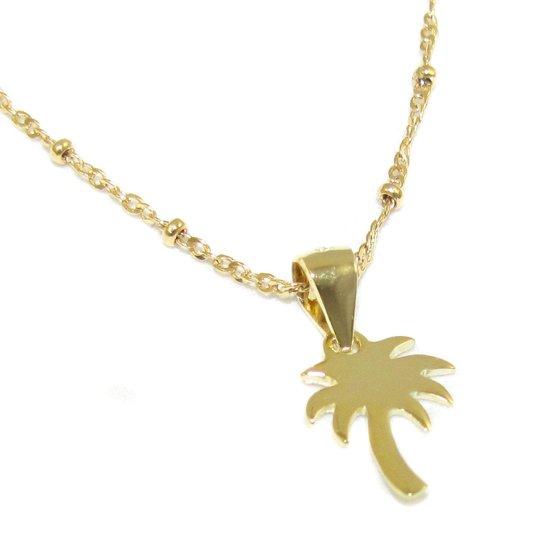 Palm Karma Necklace Lucky Charm Gold Chain, Serenity and New Energy