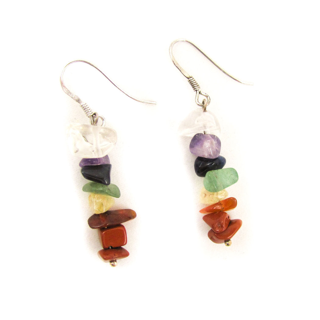 Chakra Edelstein Ohrringe Sterlingsilber für Harmonie - samaki originals