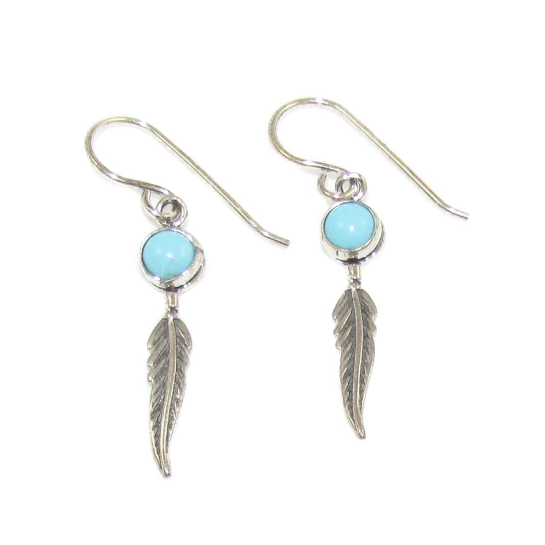 Angel Feather Turquoise Gemstone Earrings – Lightness & Happiness