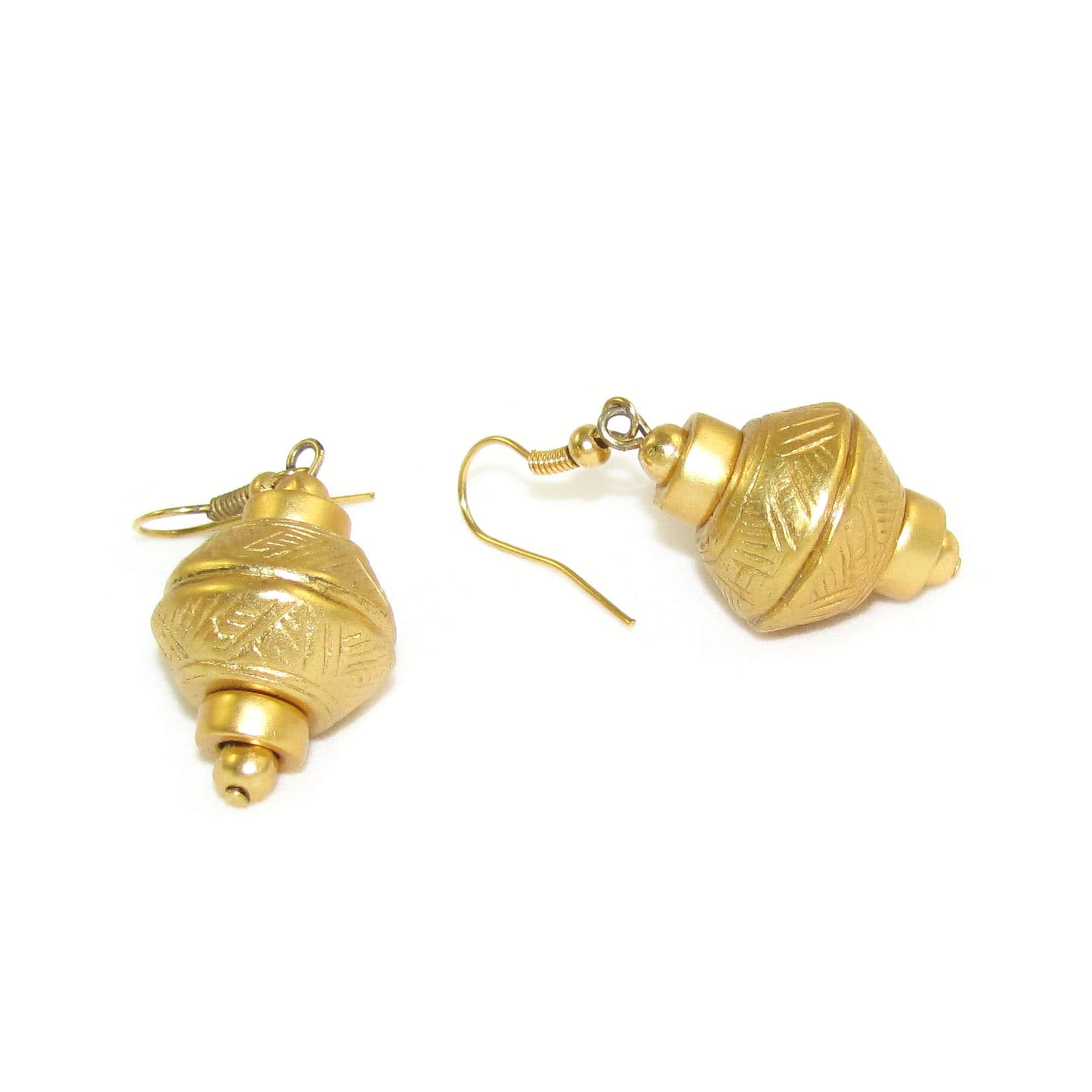 Inka Style Gold Design Ohrringe - Lebensfreude