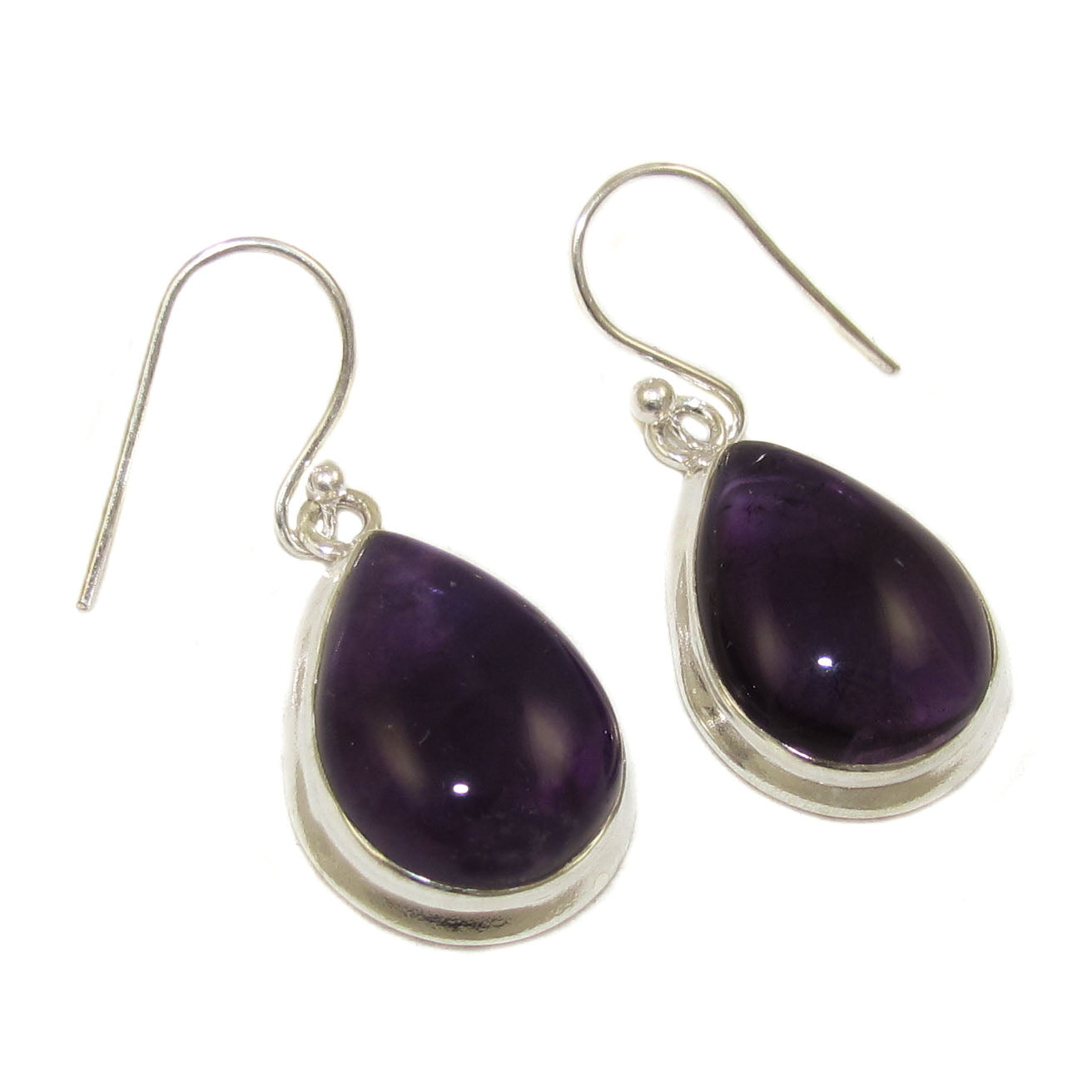 Amethyst Edelstein Ohrringe Sterlingsilber für Damen