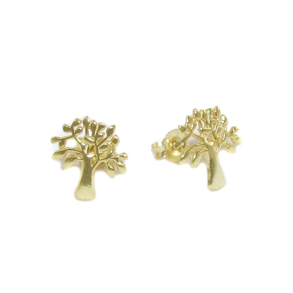 ✨ Lebensbaum Weltenbaum Ohrringe – Gold, vergoldet – Kraft & Lebenswille