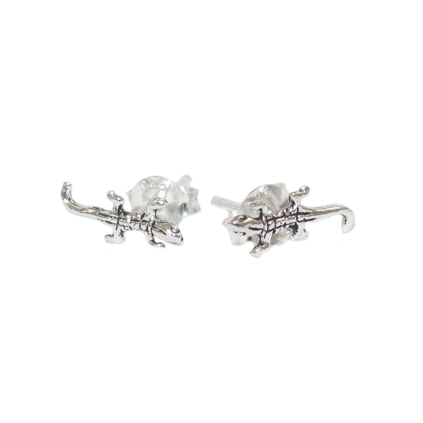 Gecko Eidechsen Salamander Ohrringe Ohrstecker Sterlingsilber für Mädchen Damen