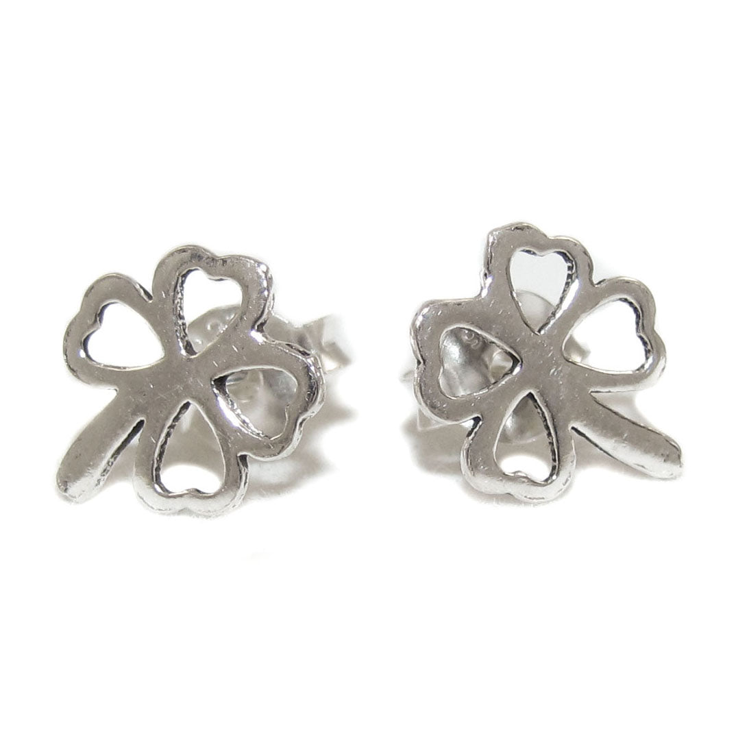 Kleeblatt Glücksbringer Ohrringe Sterlingsilber