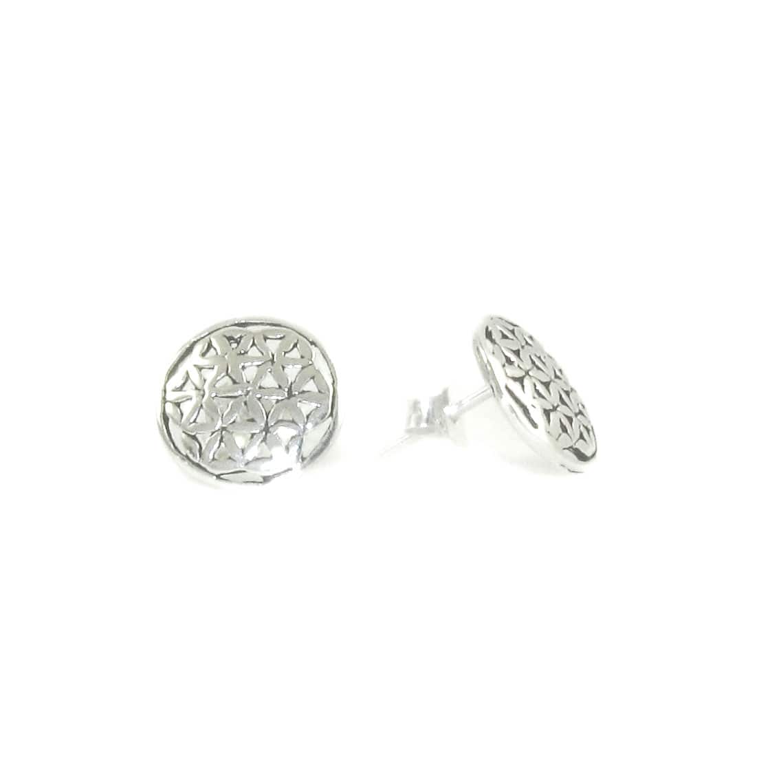 🌸 Lebensblume Ohrstecker Ohrringe – Harmonie, Licht & innere Balance