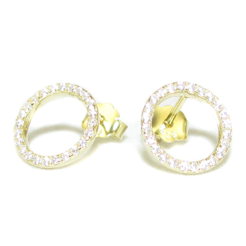 Lebenskreis Glücksbringer Ohrringe Stecker Gold, Schutz und Lebensglück - samaki originals