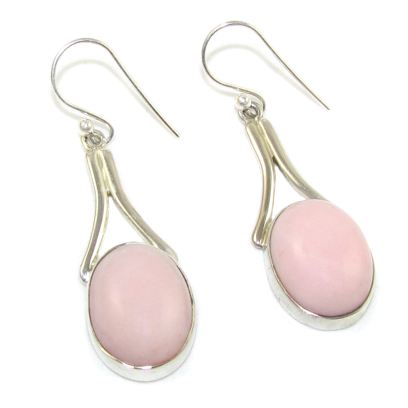rosa Opal Edelstein Heilstein Sterlingsilber Ohrringe - Lebensfreude