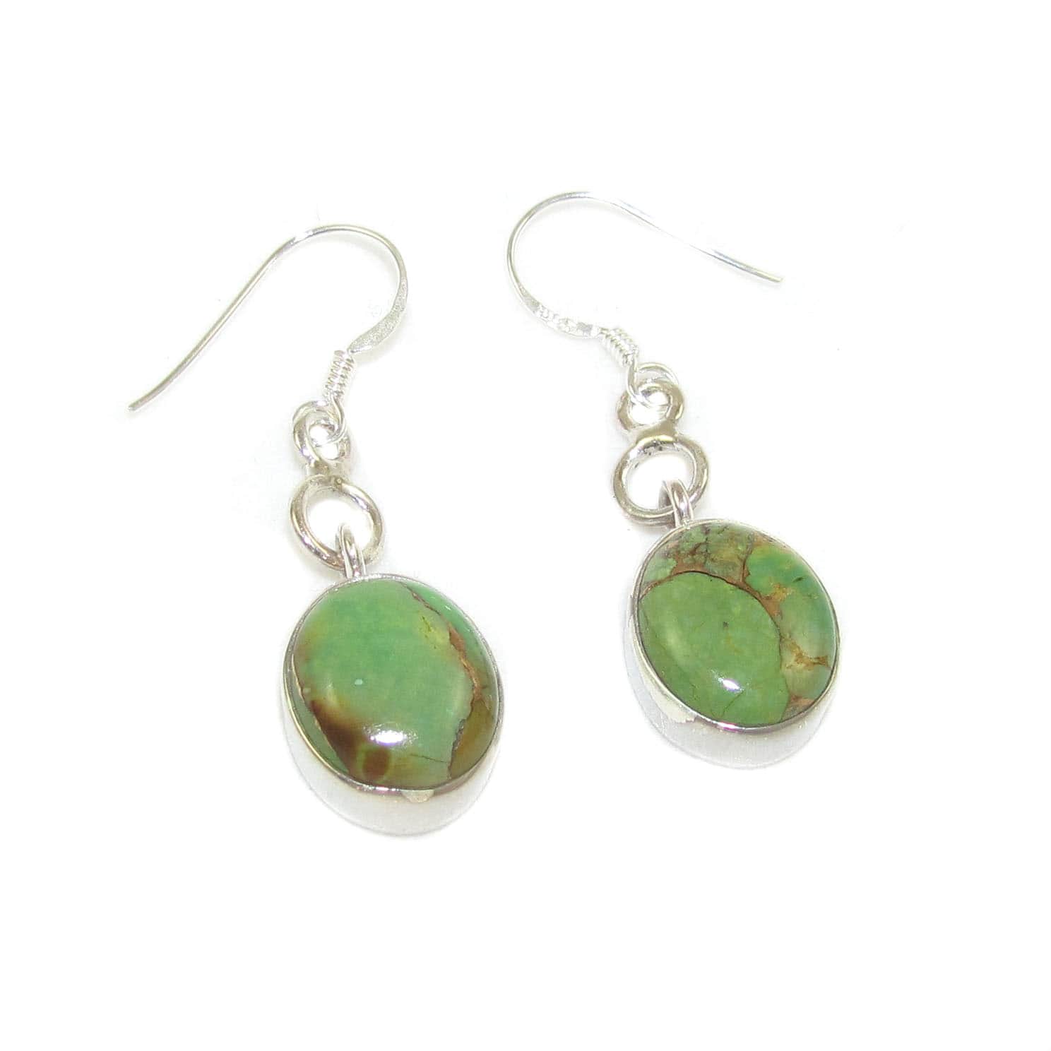 💚 Green Turquoise Pyrite Gemstone Earrings – Success & Self-Confidence, Consecrated ✨