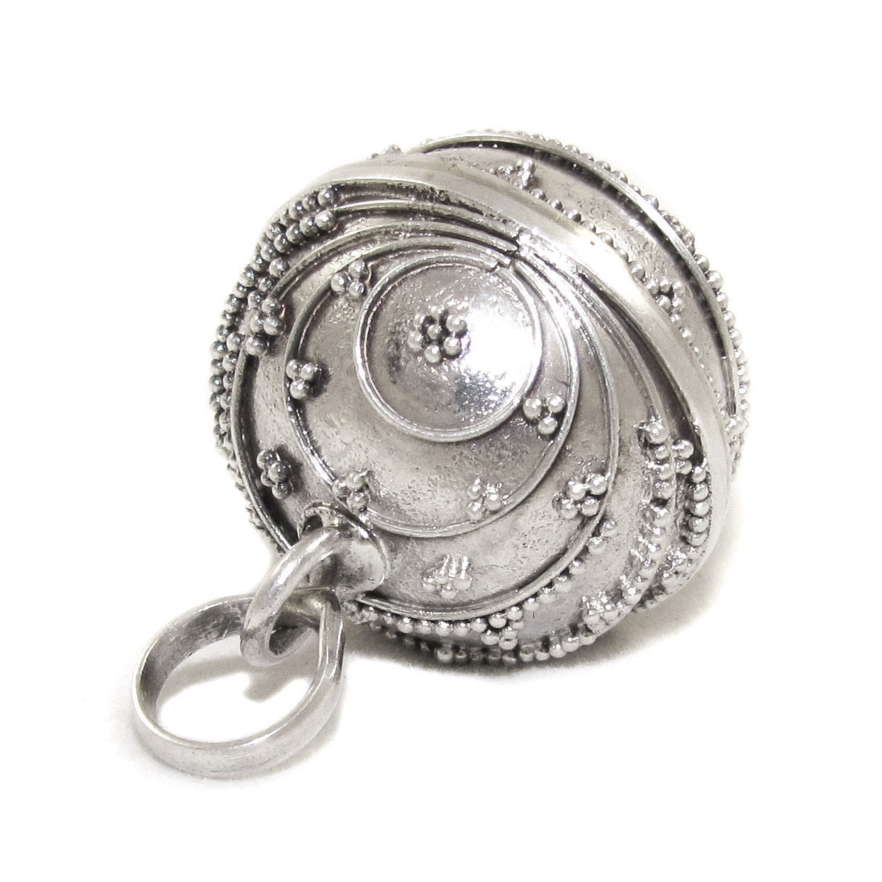 Planeten Engelsrufer Klangkugel Sterlingsilber Anhänger XL, Energie wellness Schmuck