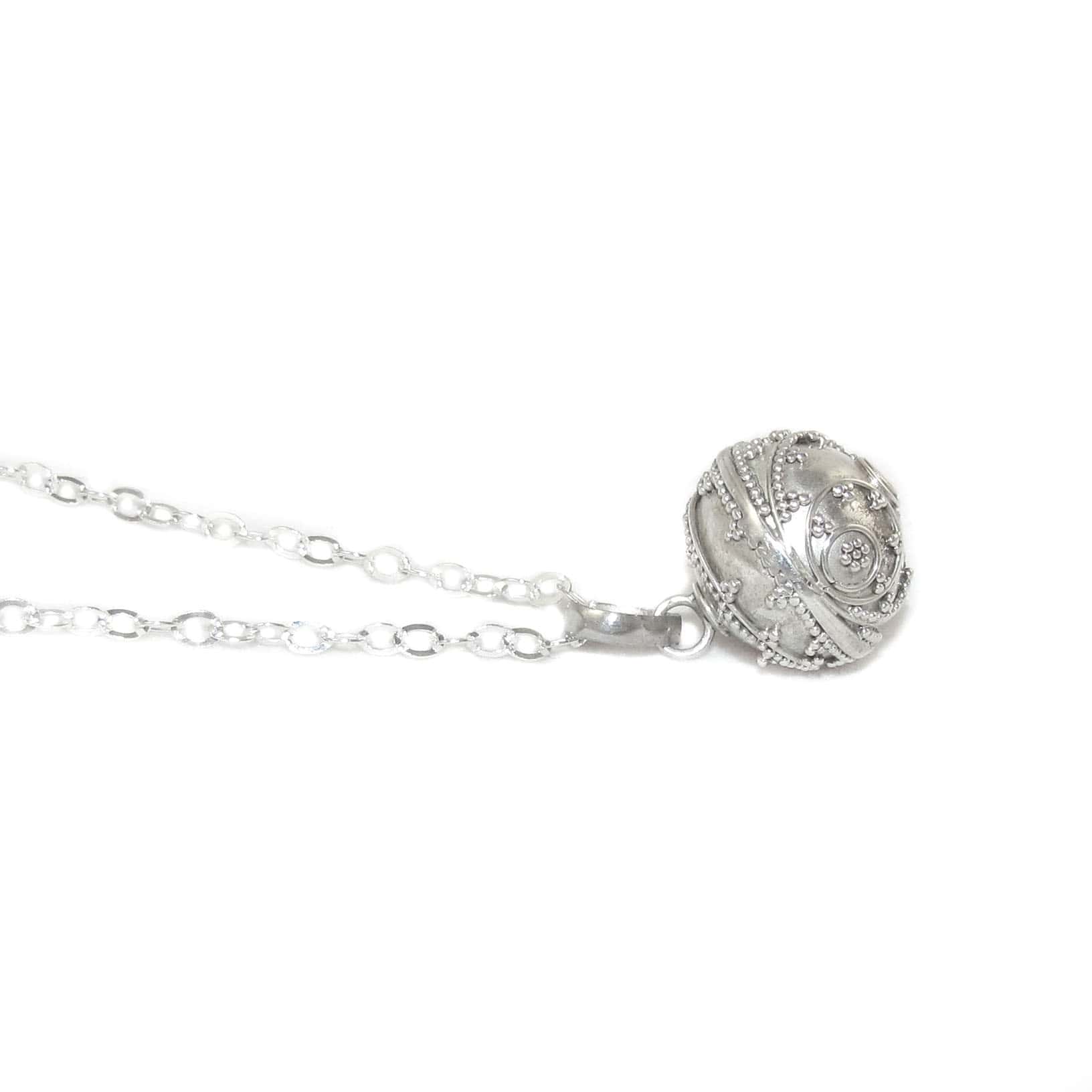Planeten Engelsrufer Klangkugel Sterlingsilber Kette 45 cm, Energie Schmuck Set