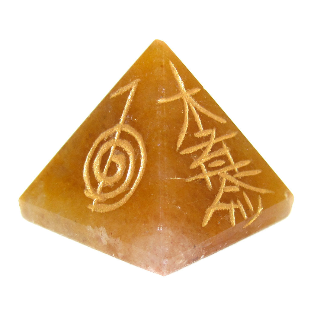 Edelstein Reiki Pyramide Orangencalcit, Gesundheit für Körper, Geist und Seele