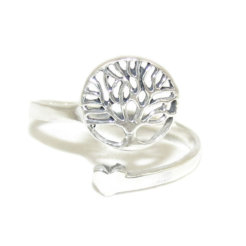 Lebensbaum Sterlingsilber Ring, offen 56 - 59 - Standhaftigkeit