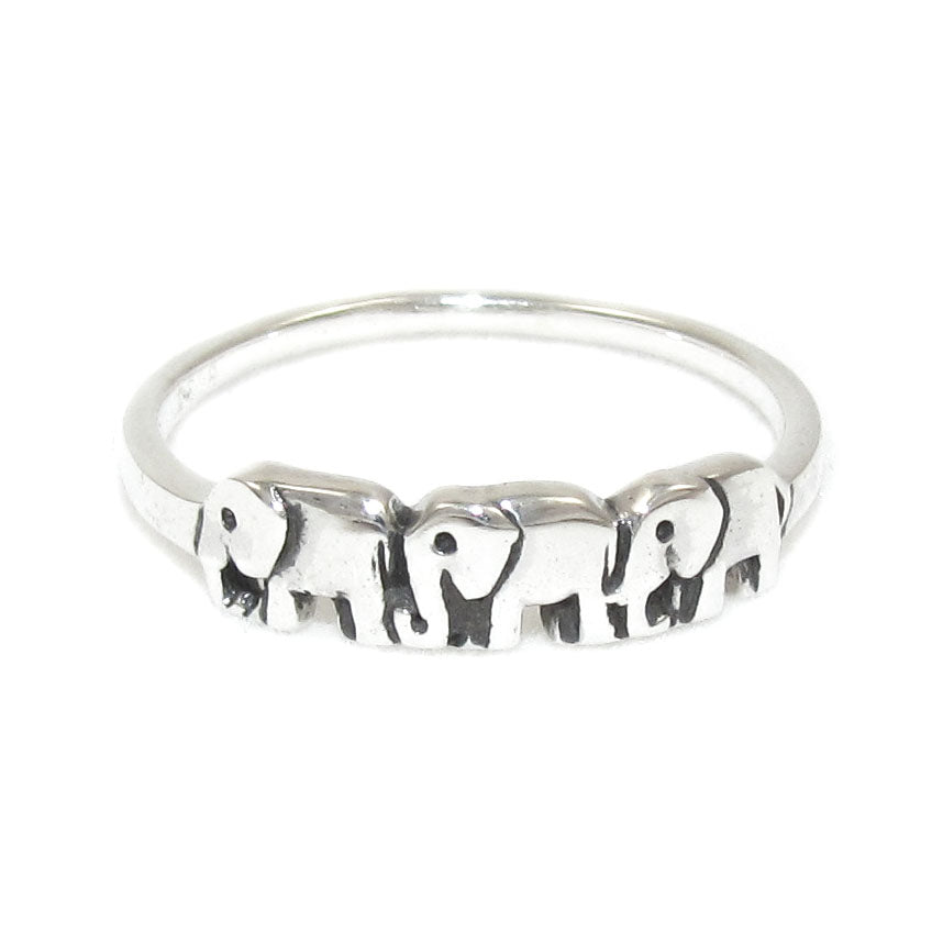 Elefant Krafttier Glücksbringer Schmuck Ring Sterlingsilber, Wohlstand und Glück
