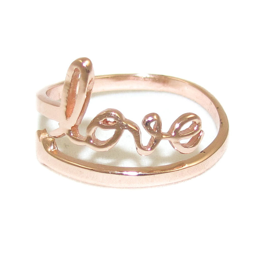 LOVE Rose Gold Schmuck Ring, alle Größen