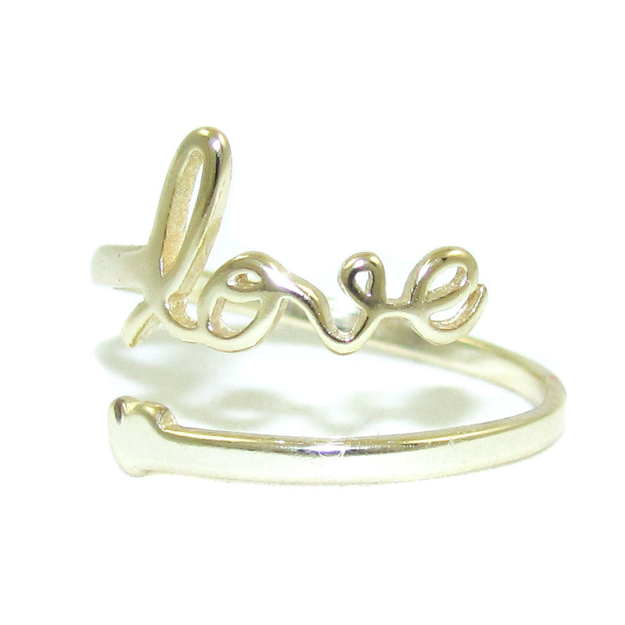 LOVE Gelb Gold Schmuck Ring, alle Größen