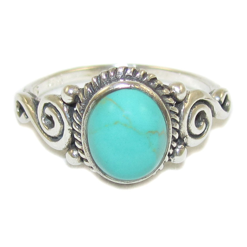 Türkis Edelstein Heilstein Sterlingsilber Ring - Tatkraft, Erfolg - samaki originals